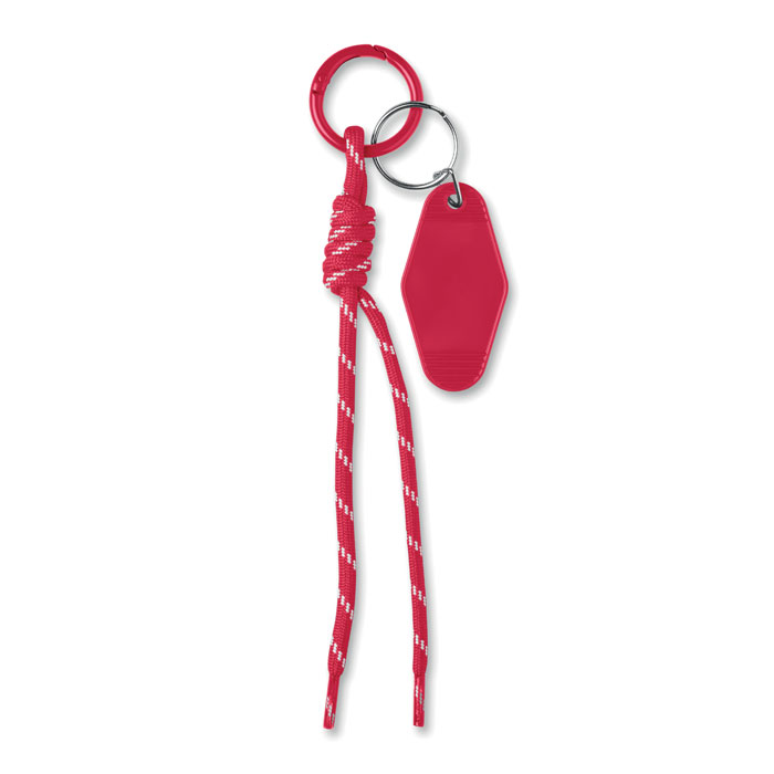 Braided rope with tag keyring Rosso item picture front