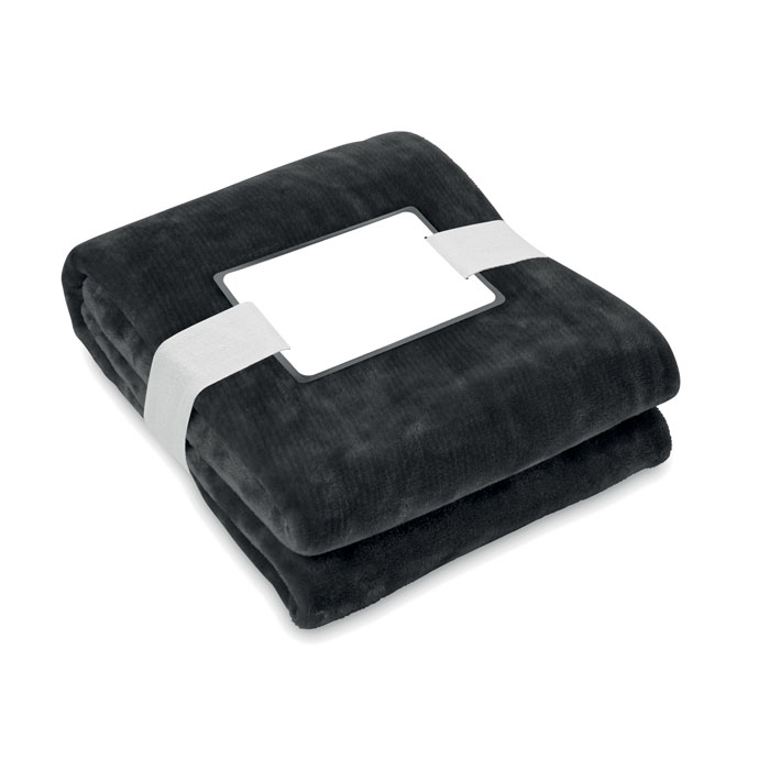 RPET fleece blanket 280 gr/m² Nero item picture front