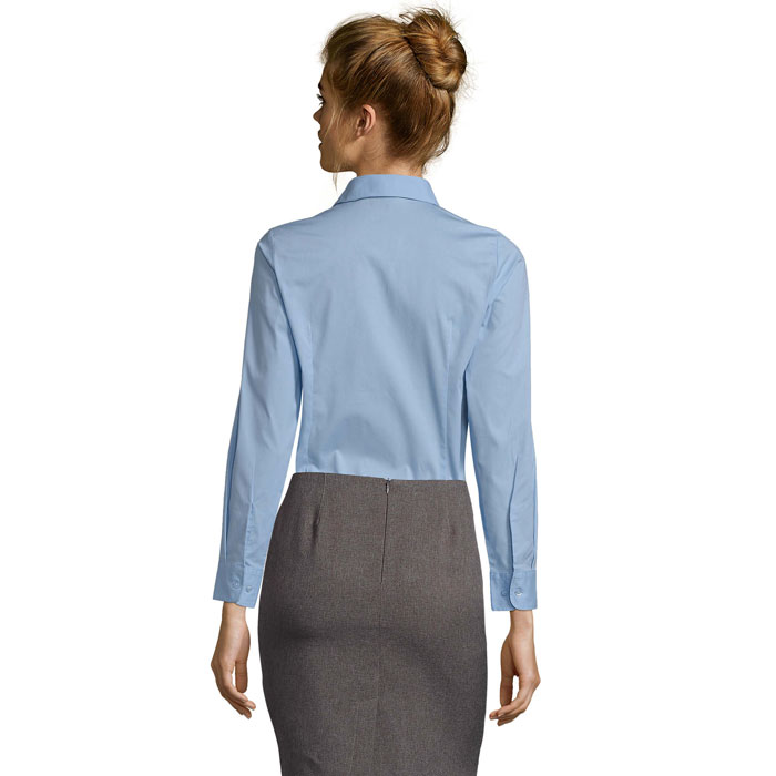 EDEN STRETCH WOMEN SHIRT Azzurro Brillante item picture back