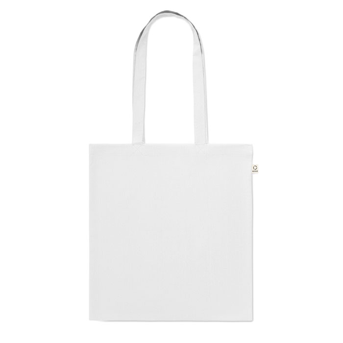 Recycled cotton shopping bag Bianco item picture side