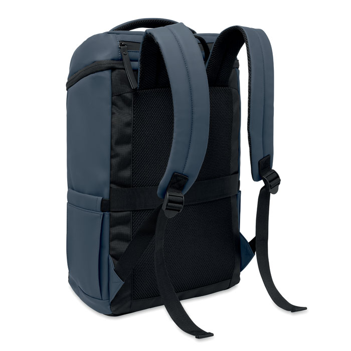 15" PU laptop backpack Francese Navy item picture back