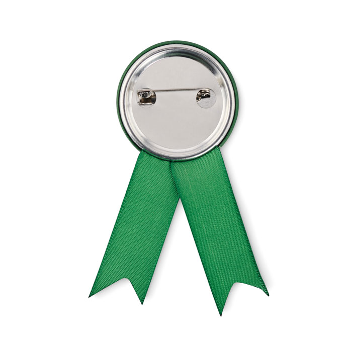 Ribbon style badge pin Verde item picture back