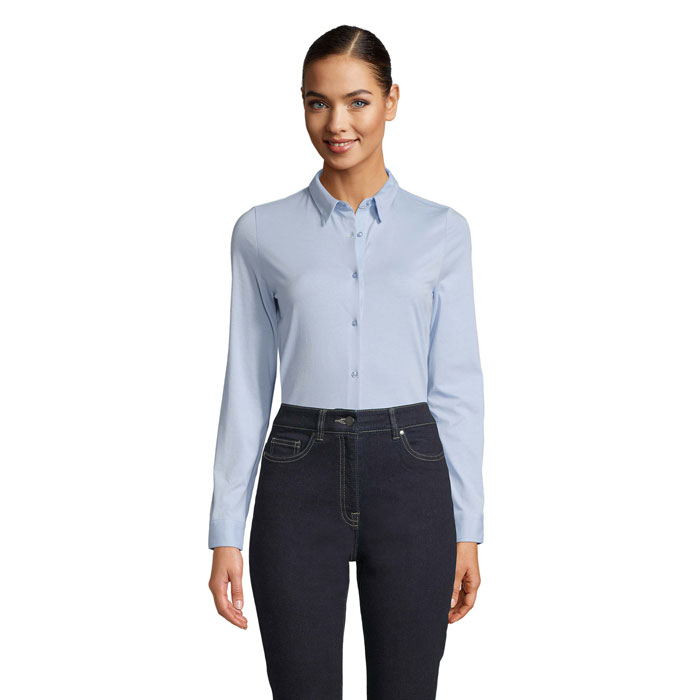 BALTHAZAR WOMEN SHIRT Soft Blue item picture front