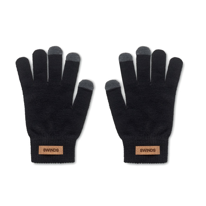 RPET tactile gloves Nero item picture printed