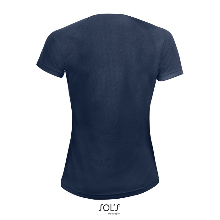 SPORTY WOMEN T-SHIRT POLYES Blu Scuro Francese item picture back