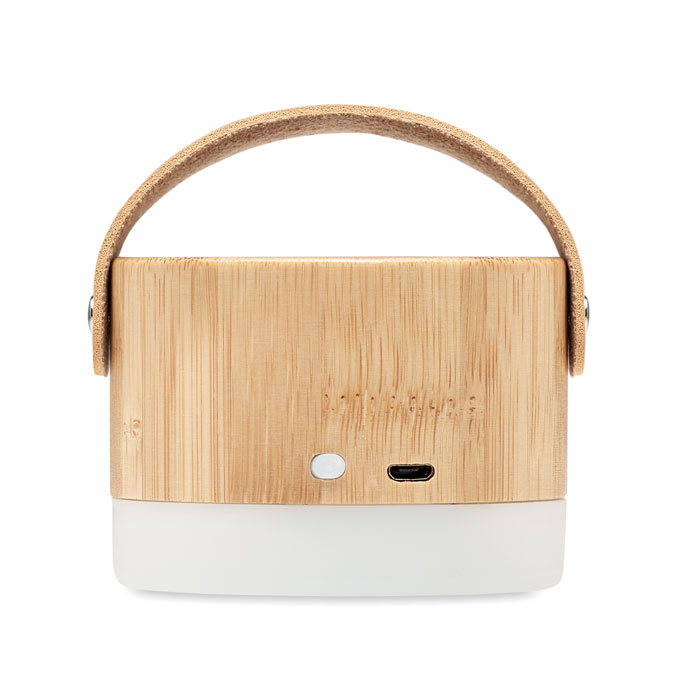 Speaker wireless in bamboo 5.0 wood item picture open