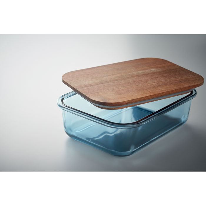 Glass lunch box 800ml Blu Trasparente item detail picture