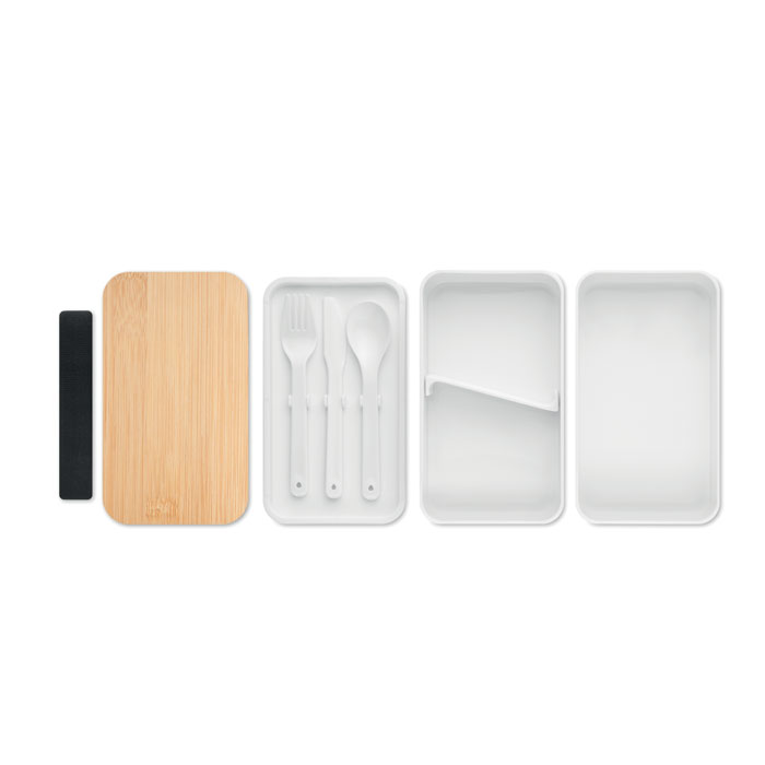 Lunch box in PP and bamboo lid Bianco item picture top