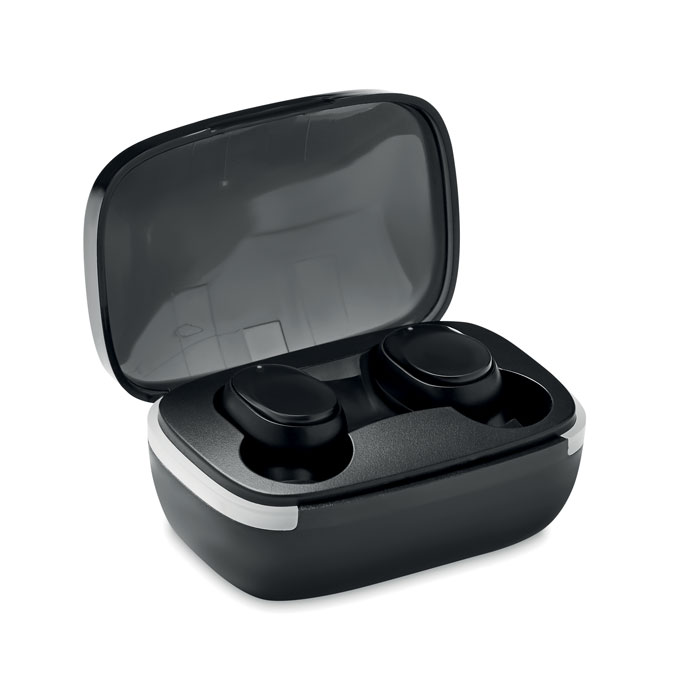 TWS earbuds with charging case Nero item picture front