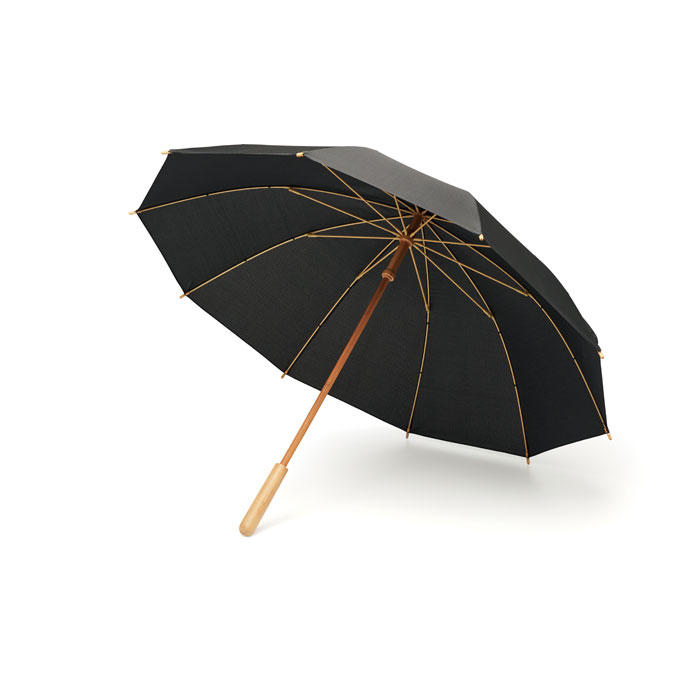 23,5 inch RPET/bamboo umbrella Nero item picture front