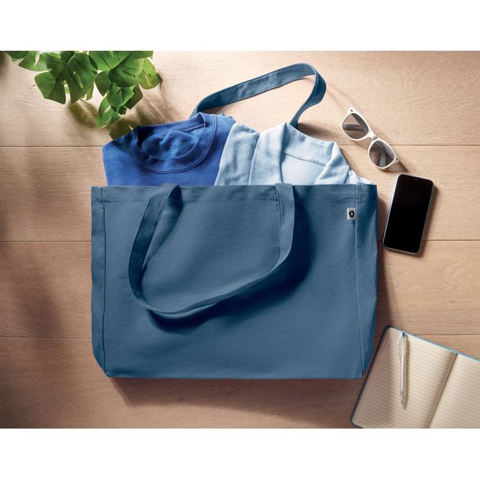 Canvas Recycled bag 280 gr/m² Blu item ambiant picture