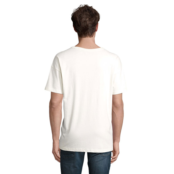 BOXY MEN T-SHIRT OVERSIZE Bianco Sporco item picture back