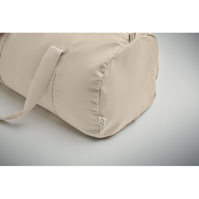 Recycled cotton sports bag Beige item detail picture