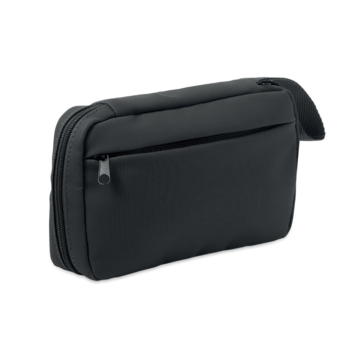 Beauty case 600D RPET Nero item picture front
