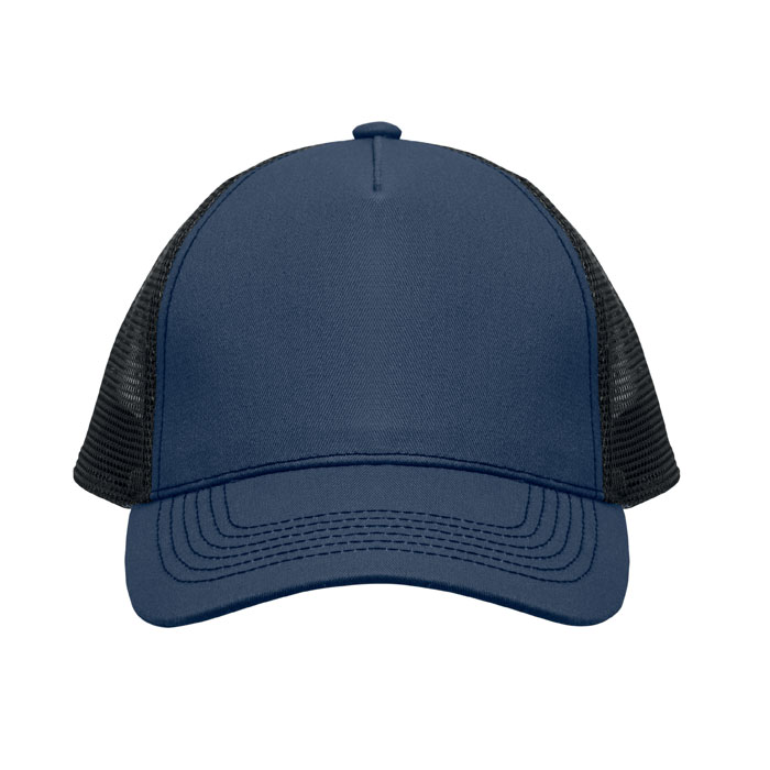 5 panel trucker cap Francese Navy item picture back