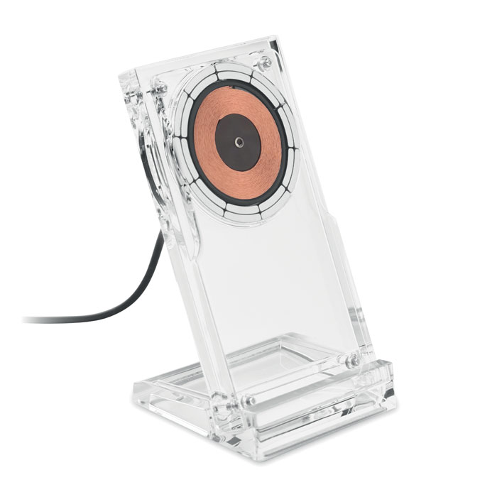 Caricabatterie wireless in acrilic Trasparente item picture front