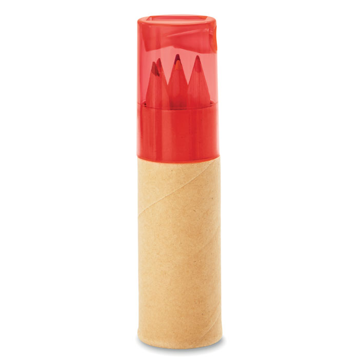 6 coloured pencils Rosso Trasparente item picture back