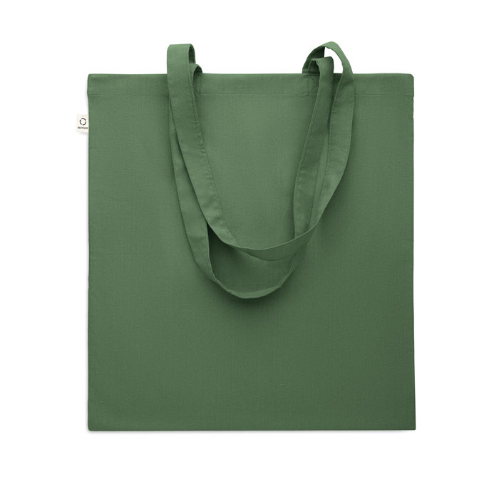 Recycled cotton shopping bag Verde Scuro item picture open