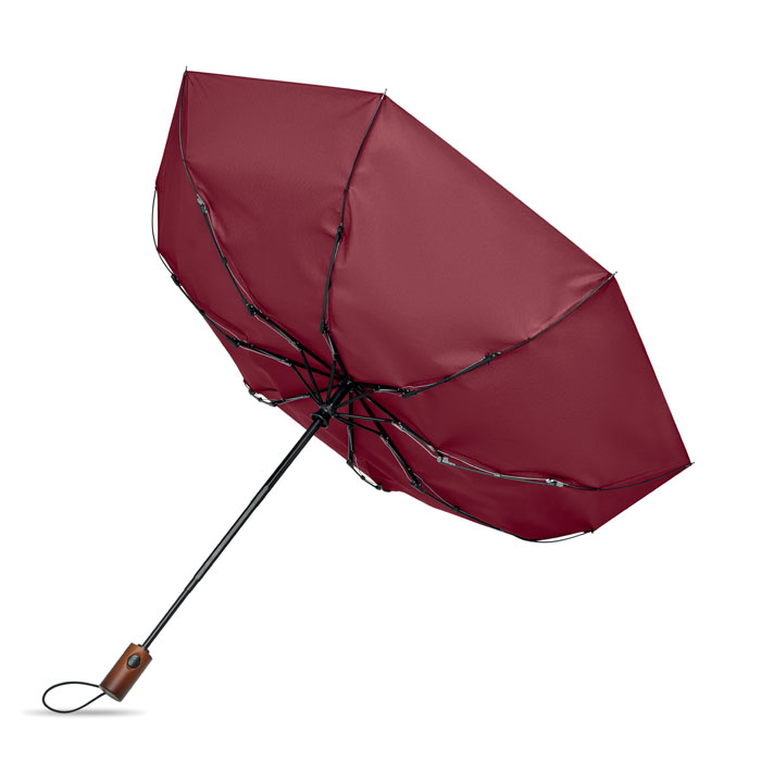 21" auto umbrella wood handle Borgogna item picture top
