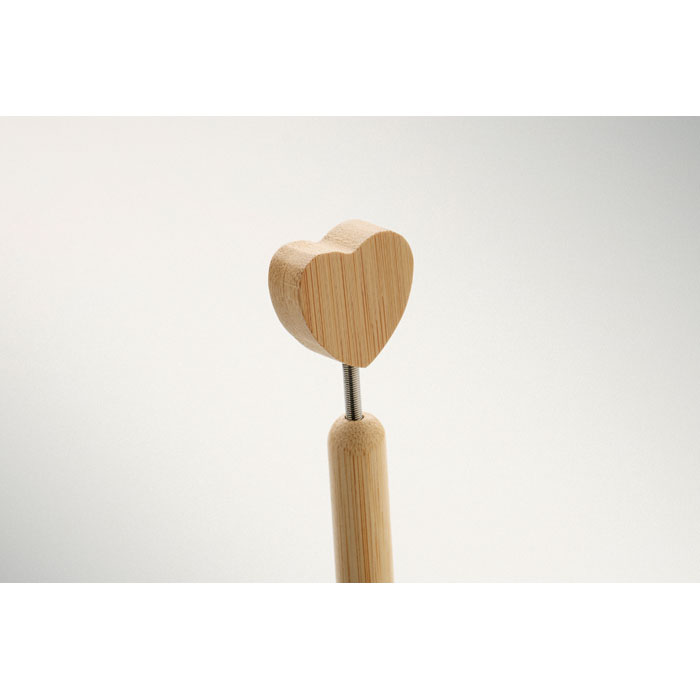 Bamboo heart ball pen Legno item picture back