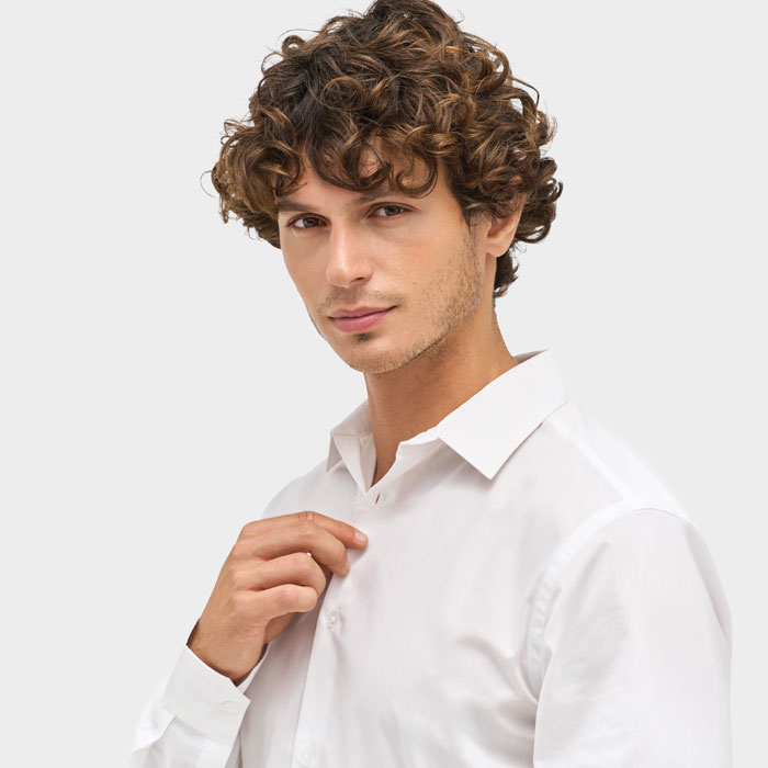 BAILEY MEN POPLIN SHIRT Bianco item picture 2