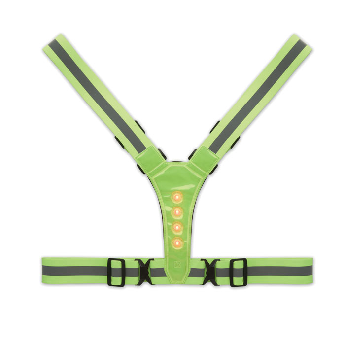 Cintura riflettente con LED Verde Neon item picture side