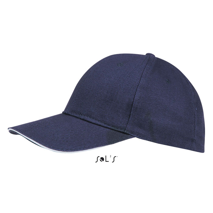 BUFFALO SIX PANEL CAP Marina Francese/bianco item picture side