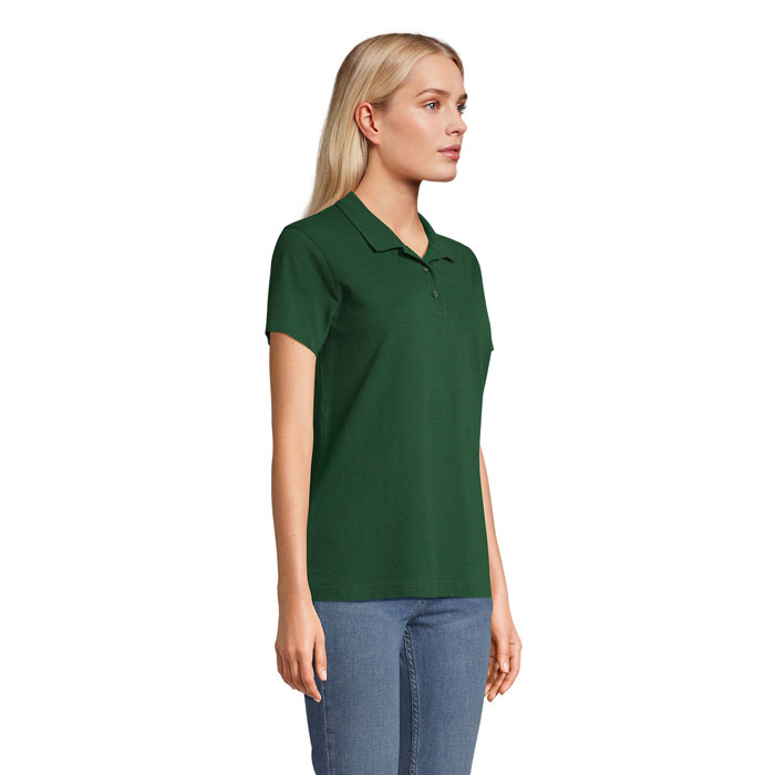 PULSE WOMEN POLO Verde Bottiglia item picture side