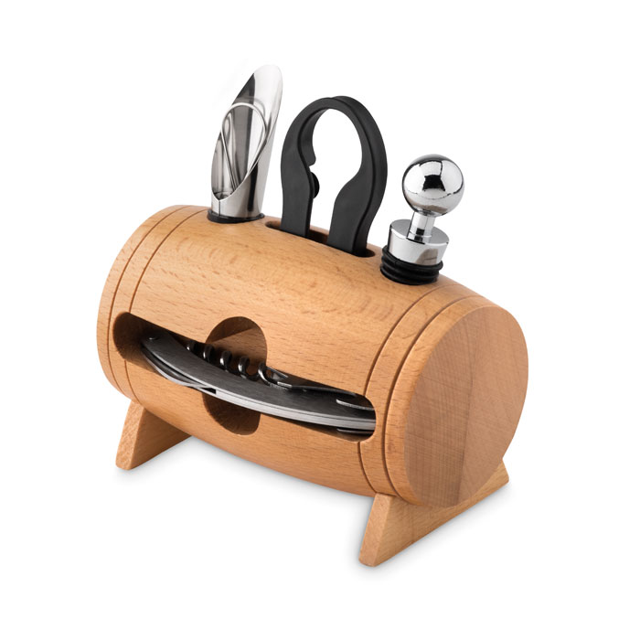 Set vino a forma di botte wood item picture front
