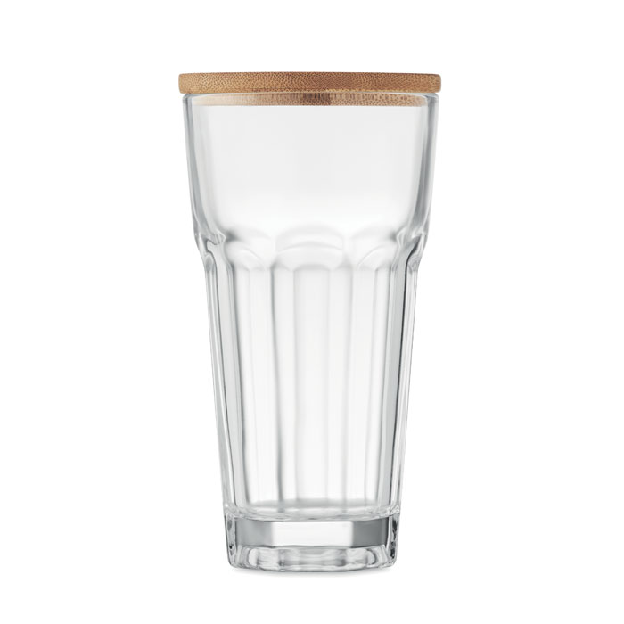 Bicchiere con tappo in bamboo transparent item picture back