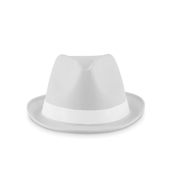 Cappello poliestere colorato Bianco item picture back