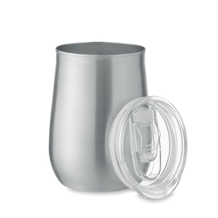 Recycled stainless steel mug Argento Opaco item picture front