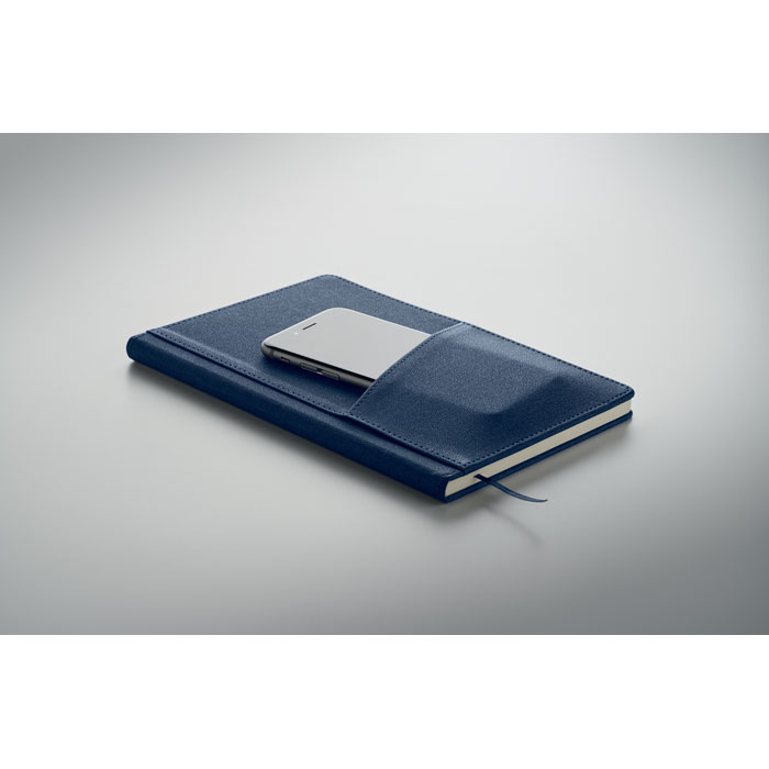 A5 notebook PU front pocket Blu item detail picture