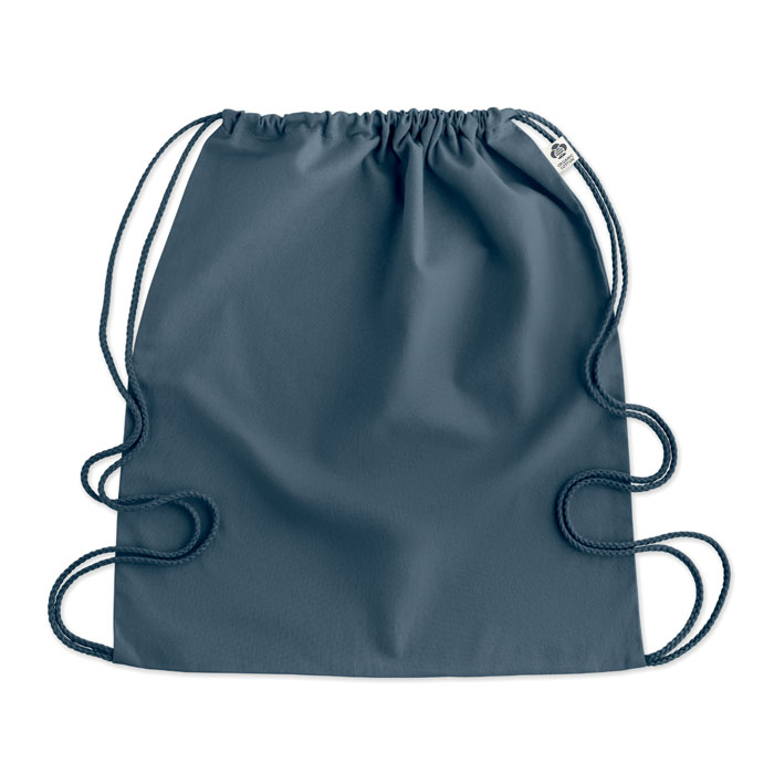 Organic cotton drawstring bag Blu item picture top