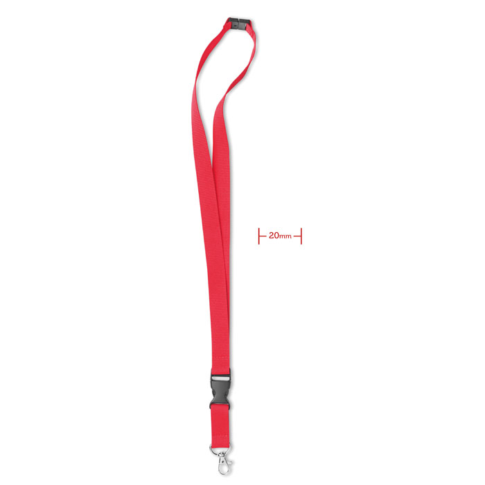 Lanyard con moschettone red item picture front