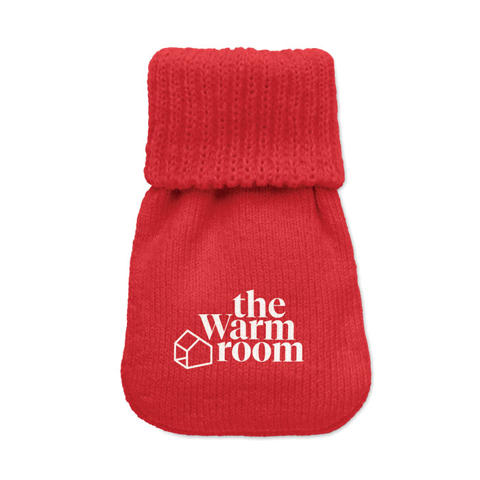 Hand warmer knitted polyester Rosso item picture printed