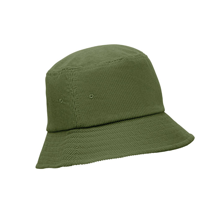 Corduroy bucket hat Verde Militare item picture back
