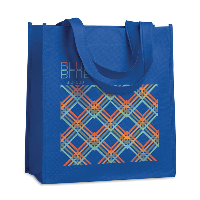 80gr/m² nonwoven shopping bag Blu Royal item picture printed