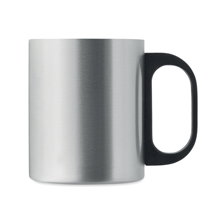 Double wall mug 300 ml Argento Opaco item picture side