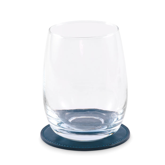 Round coaster in PU Francese Navy item picture 2