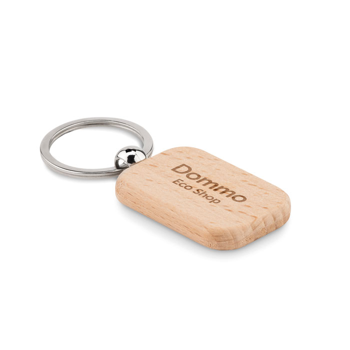 Rectangular wooden key ring Legno item picture printed