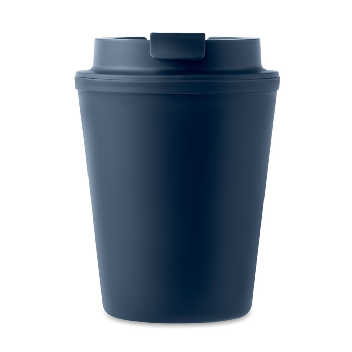 Recycled PP tumbler 300 ml Francese Navy item picture side
