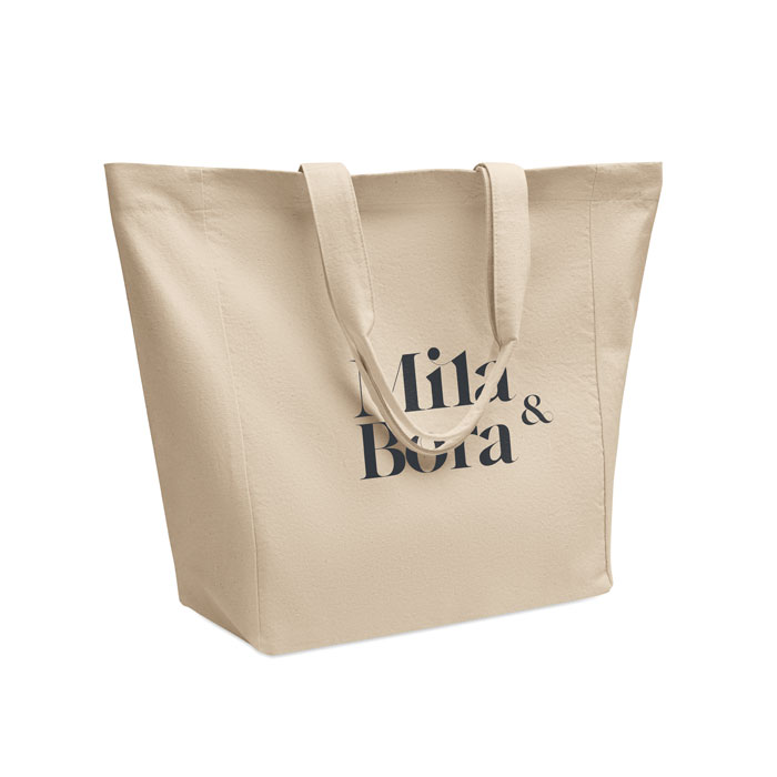 Shopper in cotone Beige item picture printed