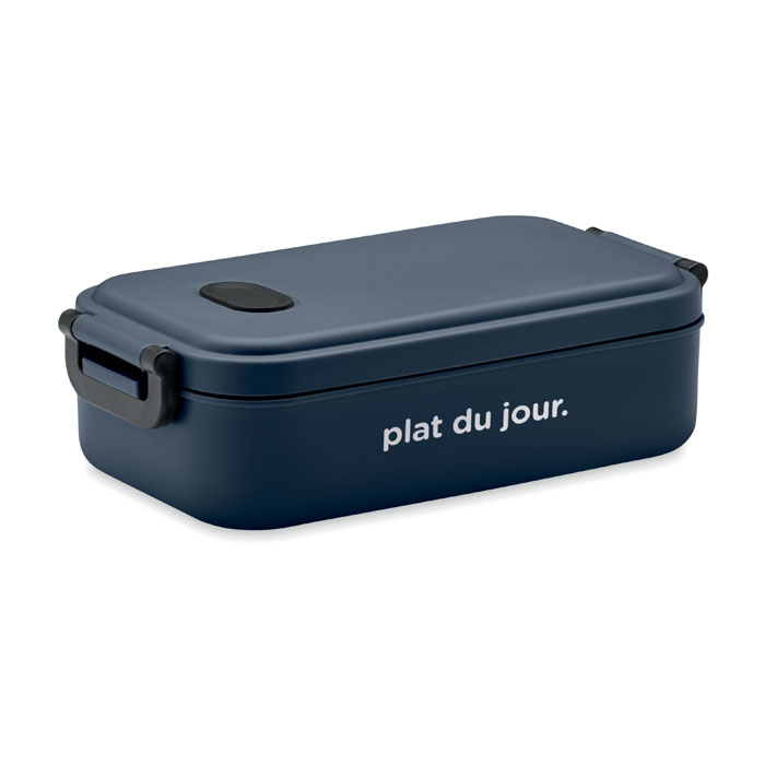 Recycled PP Lunch box 800 ml Francese Navy item picture printed