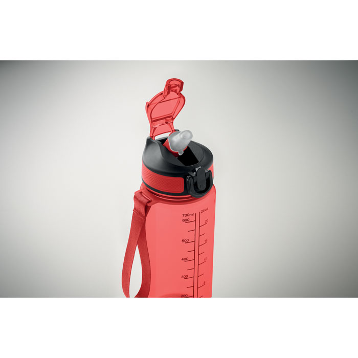 Bottiglia sport 700ml Rosso Trasparente item picture 6