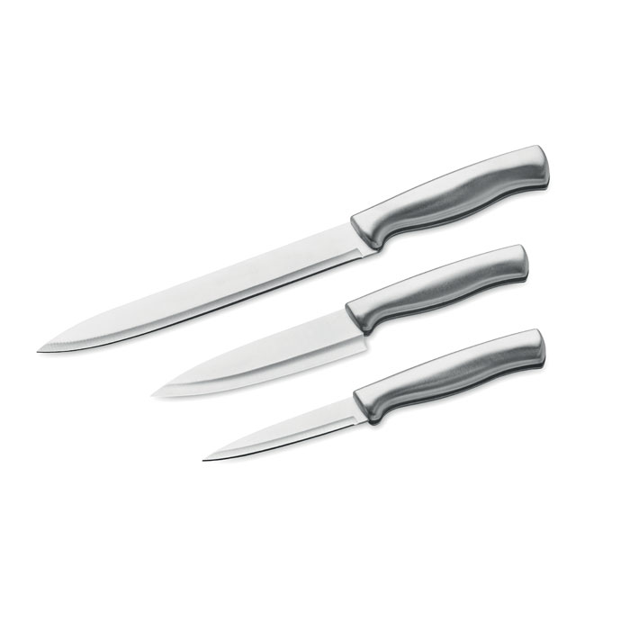 Set 3 coltelli in acciaio inox Argento item picture open