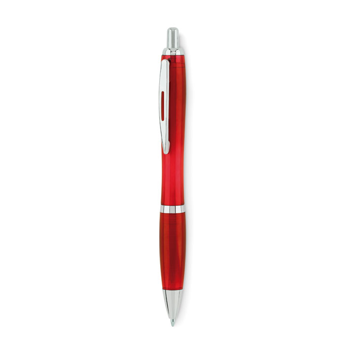 Ball pen in RPET Rosso Trasparente item picture front