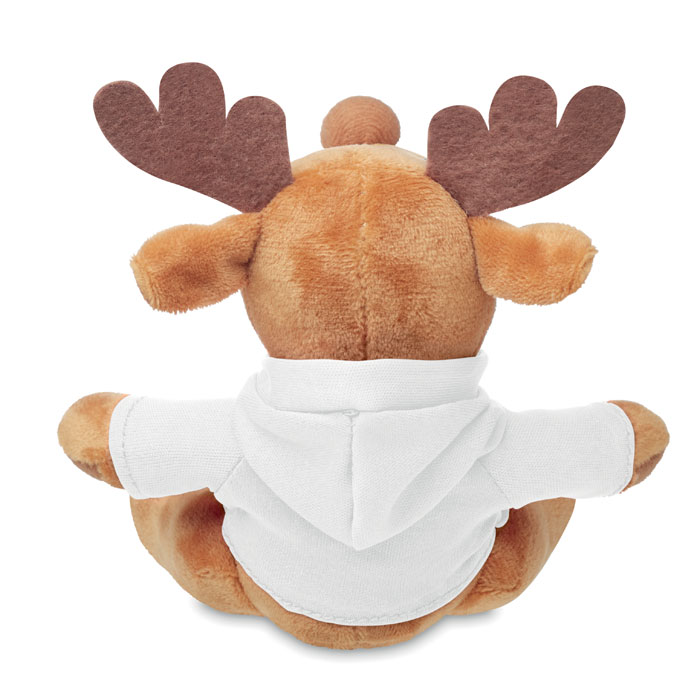 Plush reindeer with hoodie Bianco item picture back