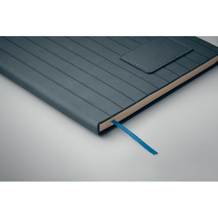 Notebook A5 in PU fumé Blu item detail picture