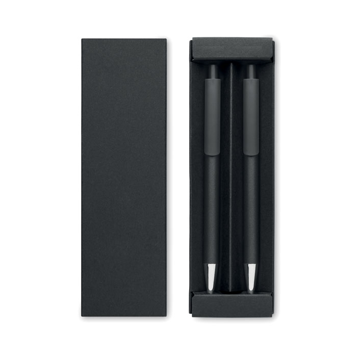 Recycled aluminium pen set Nero item picture top